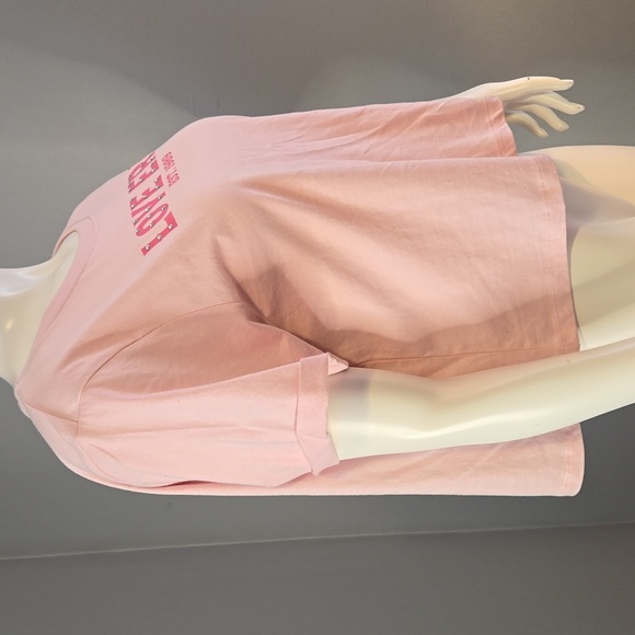 Love Peace & Lazy Days Love Era 1989 Rhinestone Oversized Crop Tee Size M - Picture 2 of 9